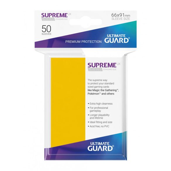Ultimate Guard Supreme UX Sleeves Standard Size Yellow (50