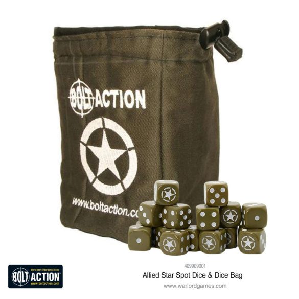 Bolt Action Allied Star Dice Bag