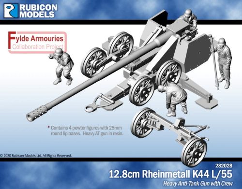 12.8cm Rheinmetall K44 L/55 with Crew