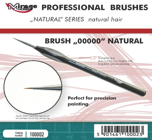 Mirage Hobby Brush - Natural Size 00000 - 100002