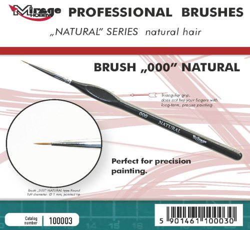 Mirage Hobby Brush - Natural Size 000 - 100003