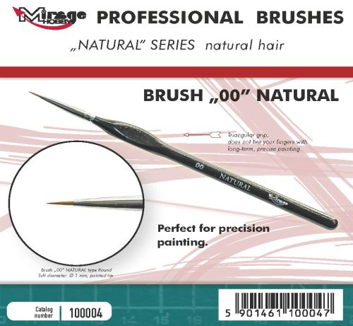 Mirage Hobby Brush - Natural Size 00 - 100004