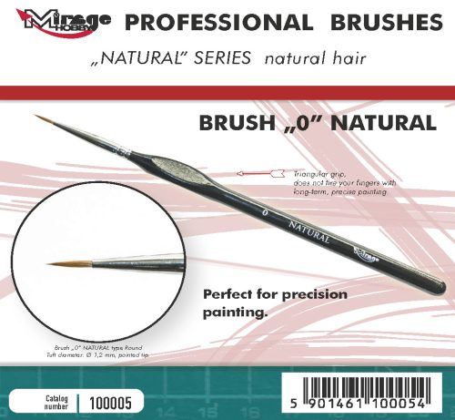 Mirage Hobby Brush - Natural Size 0 - 100005