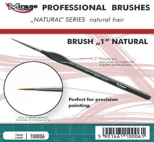 Mirage Hobby Brush - Natural Size 1 - 100006