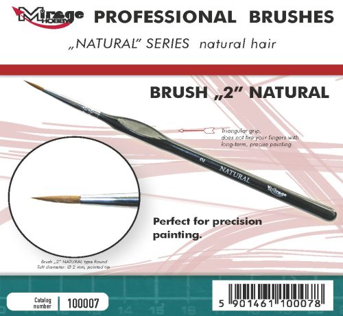 Mirage Hobby Brush - Natural Size 2 - 100007