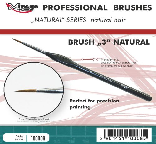 Mirage Hobby Brush - Natural Size 3 - 100008