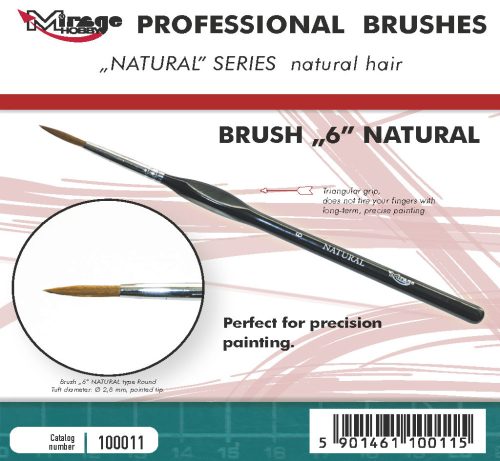 Mirage Hobby Brush - Natural Size 6 - 100011