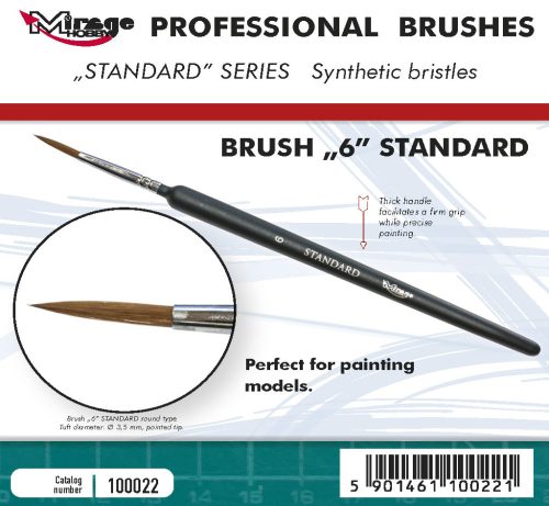 Mirage Hobby Brush - Standard Size 6 - 100022