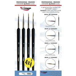   Mirage Hobby Brush - Optimal Set Of Standard [4 X Synthetic Brush: 00; 0; 1; 2] - 100063
