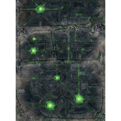   One-sided neoprene  playmat, DeathWorld Tomb 44" X 60"