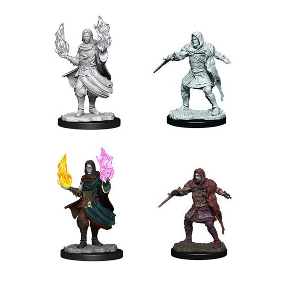 Hollow One Rogue and Sorceror Male: Critical Role Unpainted Miniatures