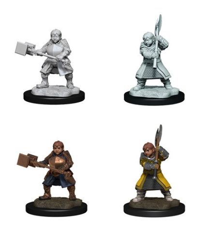 Dwarf Dwendalian Empire Fighter Female: Critical Role Unpainted Miniatures