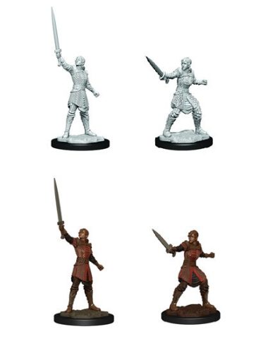 Human Dwendalian Empire Fighter Female: Critical Role Unpainted Miniatures