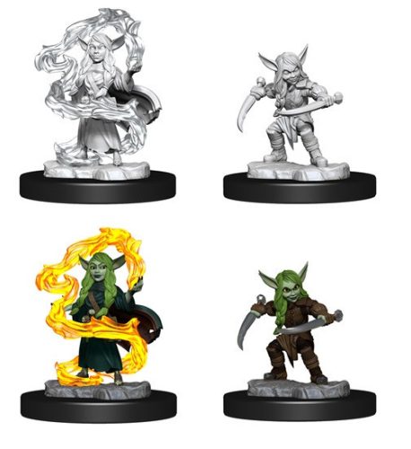 Goblin Sorceror and Rogue Female: Critical Role Unpainted Miniatures