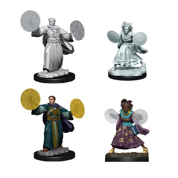 Human Graviturgy and Chronurgy Wizards Female: Critical Role Unpainted Miniatures