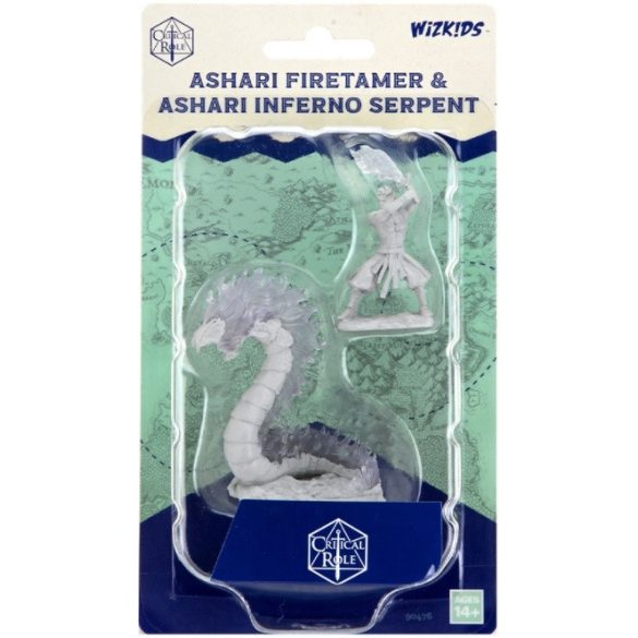 Ashari Firetamer & Inferno Serpent: Critical Role Unpainted Miniatures