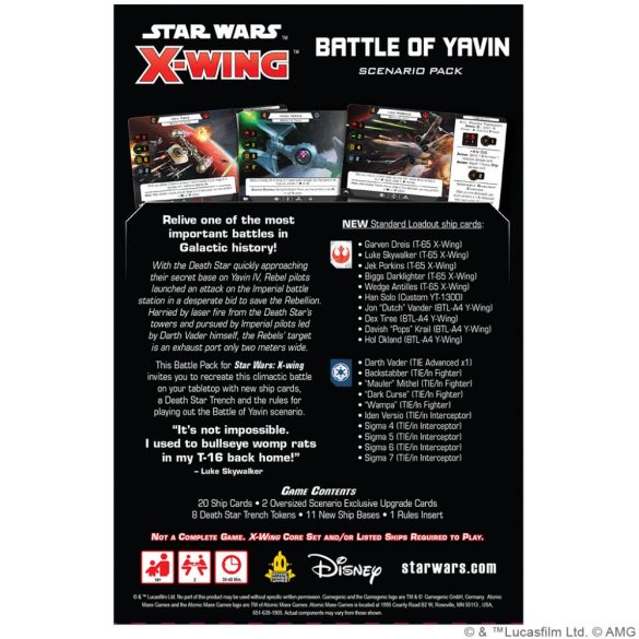 The Battle of Yavin Scenario Pack: X-Wing Miniatures Game
