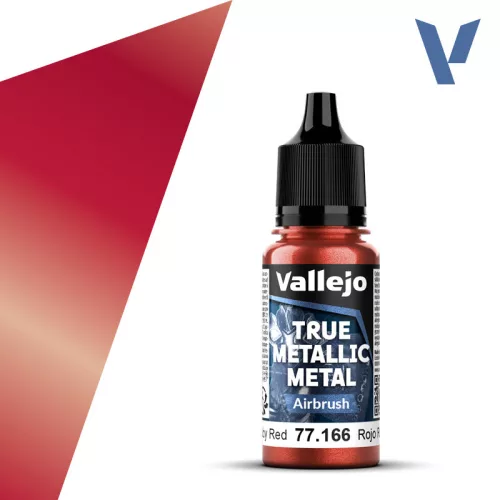 TRUE METALLIC METAL AIRBRUSH 166-18ML RUBY RED 
