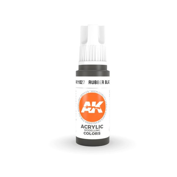 Rubber Black 17ml - AK11027 - Acrylic