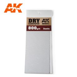 Sandpaper - Dry Sandpaper 800 Grit. 3 units