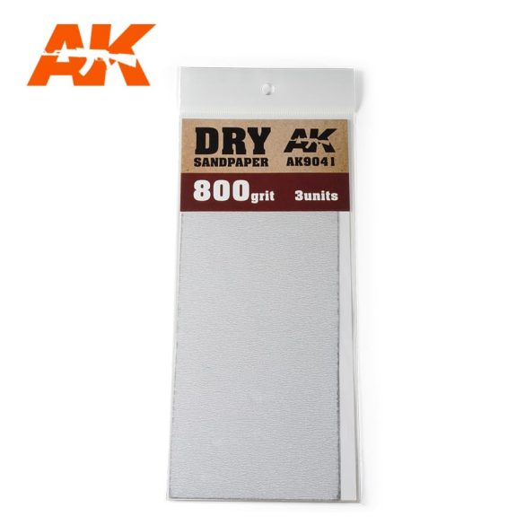Sandpaper - Dry Sandpaper 800 Grit. 3 units