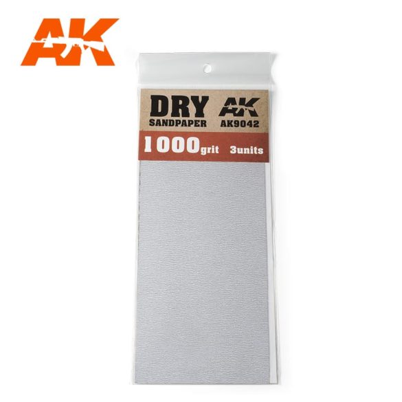 Sandpaper - Dry Sandpaper 1000 Grit. 3 units
