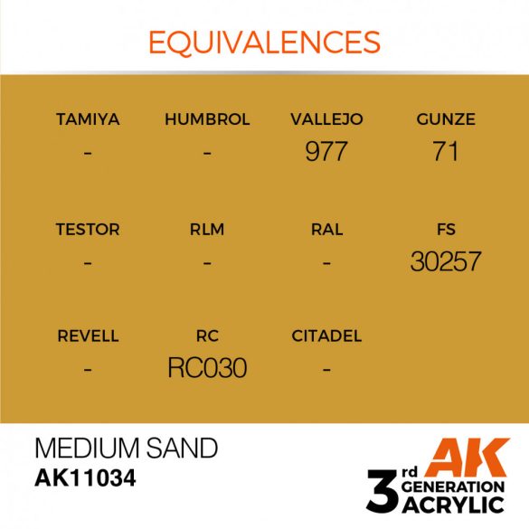 Medium Sand 17ml - AK11034 - Acrylic