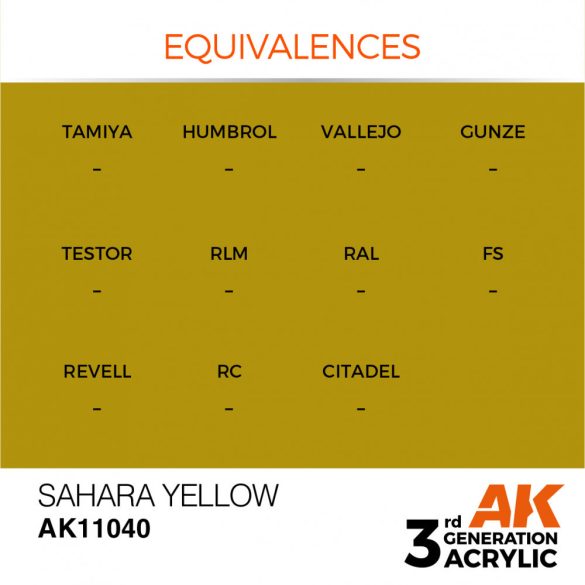 Sahara Yellow 17ml - AK11040 - Acrylic