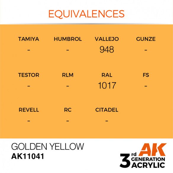Golden Yellow 17ml - AK11041 - Acrylic