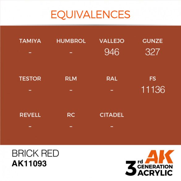 Brick Red 17ml - AK11093 - Acrylic