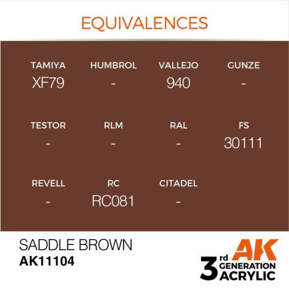 Saddle Brown 17ml - AK11104 - Acrylic