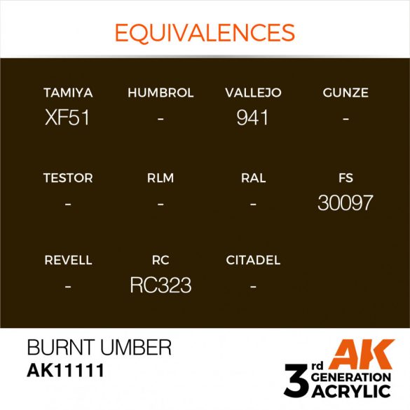 Burnt Umber 17ml - AK11111 - Acrylic