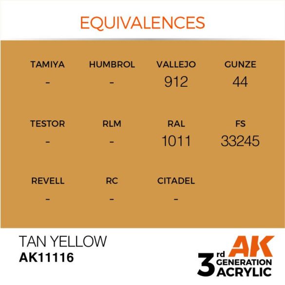 Tan Yellow 17ml - AK11116 - Acrylic