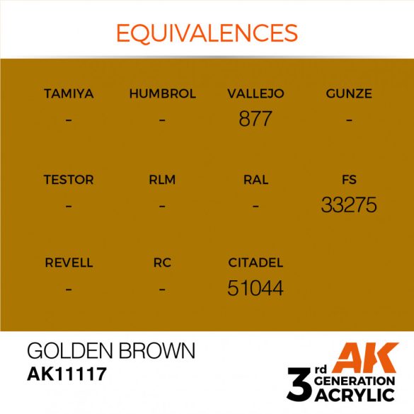 Golden Brown 17ml - AK11117 - Acrylic