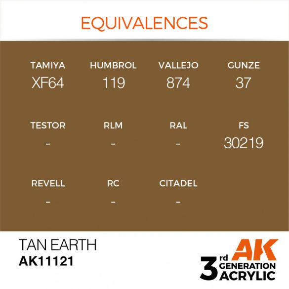Tan Earth 17ml - AK11121 - Acrylic