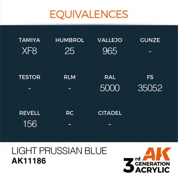Light Prussian Blue 17ml - AK11186 - Acrylic