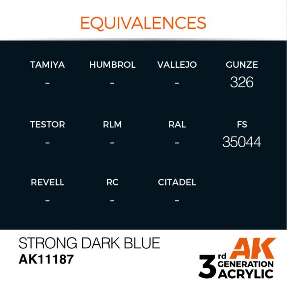 Strong Dark Blue 17ml - AK11187 - Acrylic