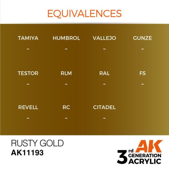 Rusty Gold - Metallic 17ml - AK11193 - Metallic