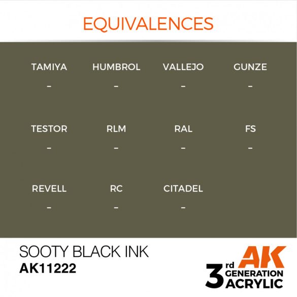 Sooty Black INK 17ml - AK11222