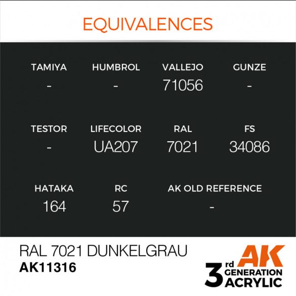 RAL 7021 Dunkelgrau - AK11316 - AFV