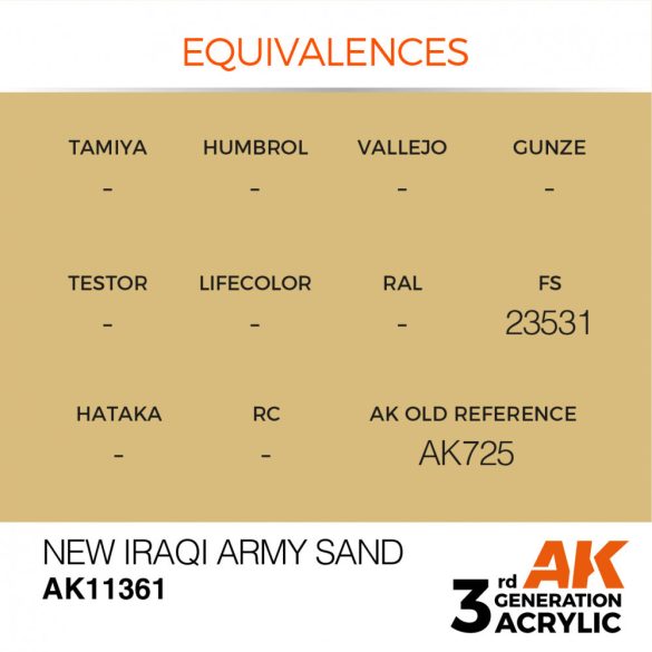 New Iraqui Army Sand - AK11361 - AFV