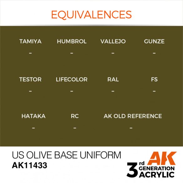 US Olive Base Uniform - AK11433 - Figure