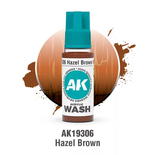 AK19306 - Hazel Brown Wash 18ml 