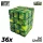 36x D6 12mm Dice - Green Swirl