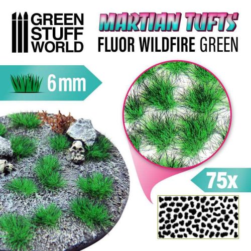 Martian Tufts 6mm - FLUOR WILDFIRE GREEN