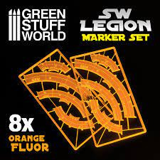 Legion arc-shaped line of fire markers - ORANGE FLUOR