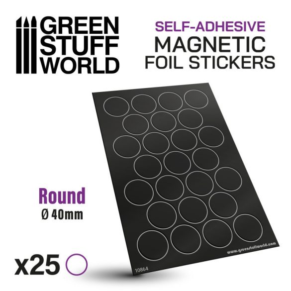 Round Magnetic Sheet SELF-ADHESIVE - 40mm