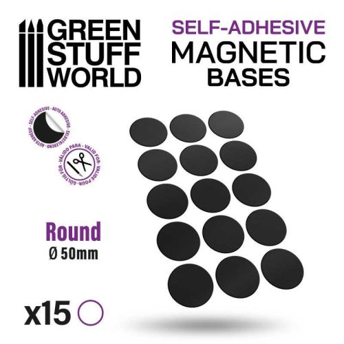 Round Magnetic Sheet SELF-ADHESIVE - 50mm