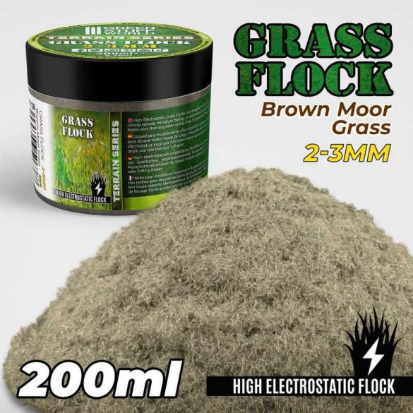 Grass Flock - BROWN MOOR GRASS 2-3mm (200ml)