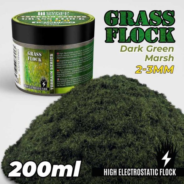 Grass Flock - DARK GREEN MARSH 2-3mm (200ml)